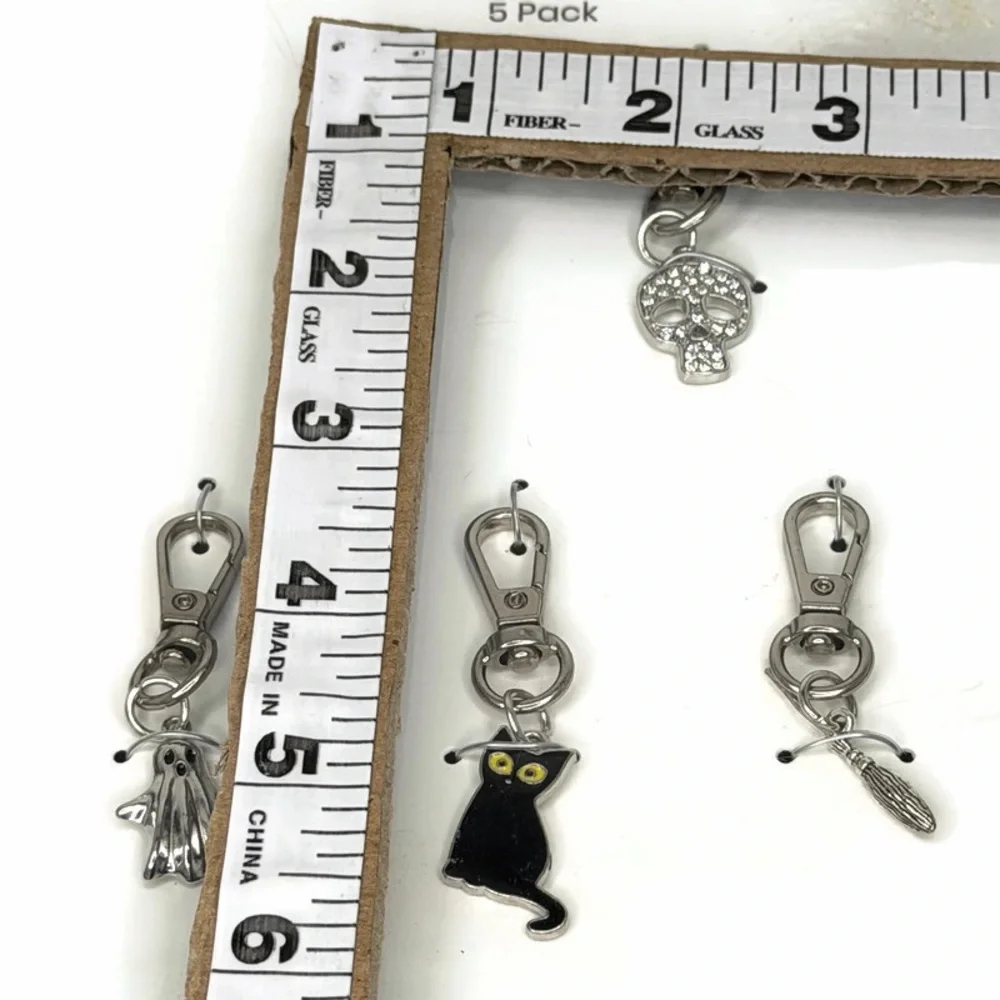 Halloween Metal Bag Charms Set of 5